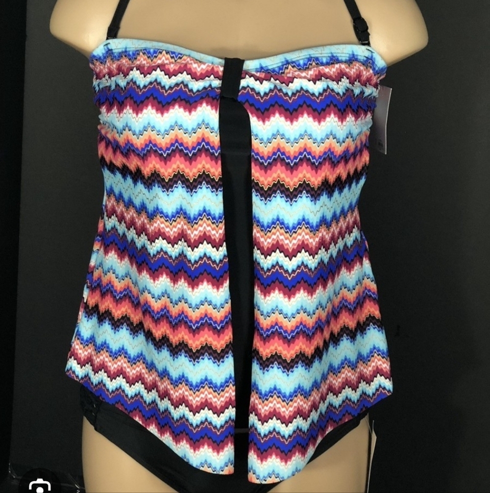 NWT Croft & Barrow 2 piece Tankini with skirt Size 12